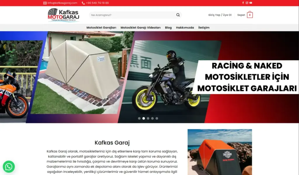 Kafkas Garaj web sitesi ekran görüntüsü