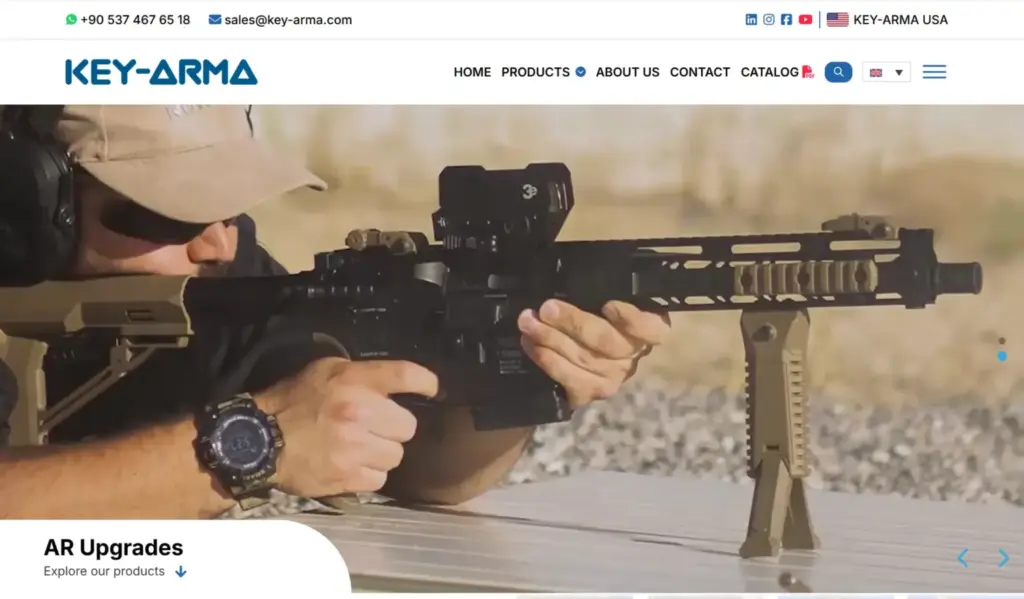 Key-Arma web sitesi ekran görüntüsü